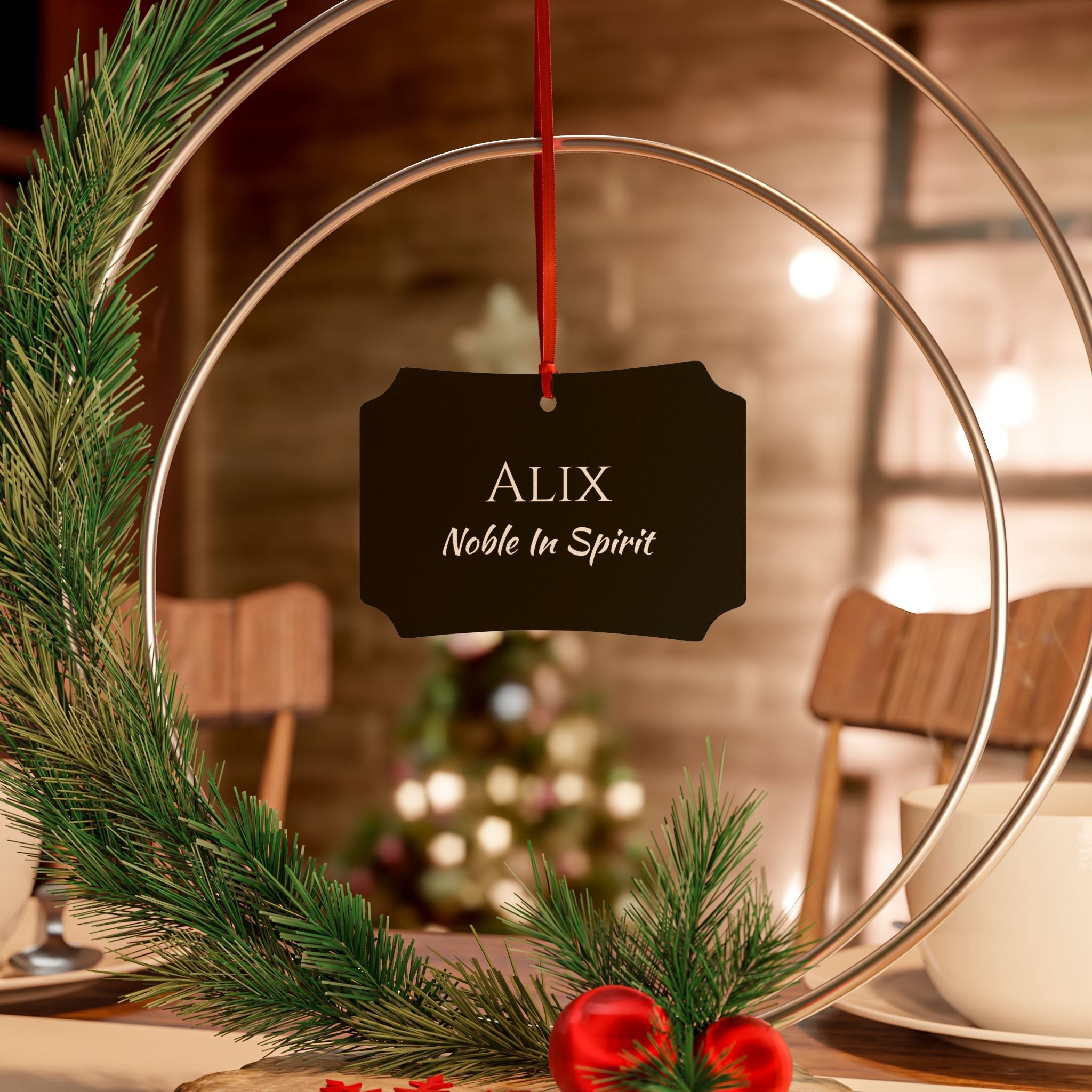 Alix - Elegant Custom Name Meaning Ornament